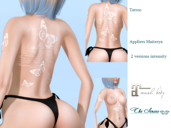 Box The Senses * Tattoo Poeme White