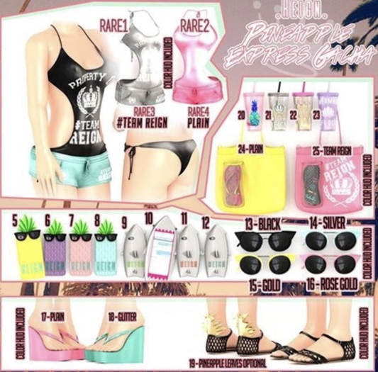 REIGN.- BEACH BUM SHORTIES- MAITREYA (TEAMREIGN)- #3 RARE