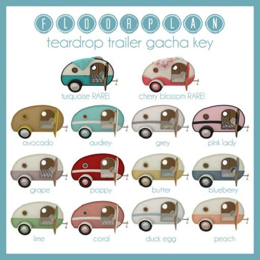 floorplan. teardrop trailer gacha / coral