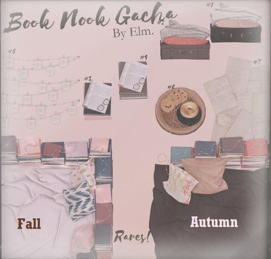 Elm. "Book Nook Gacha" Autumn Corner RARE
