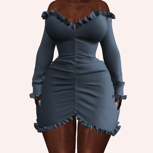 Moxy - Hazel Ruffle Dress ( Kyanite )