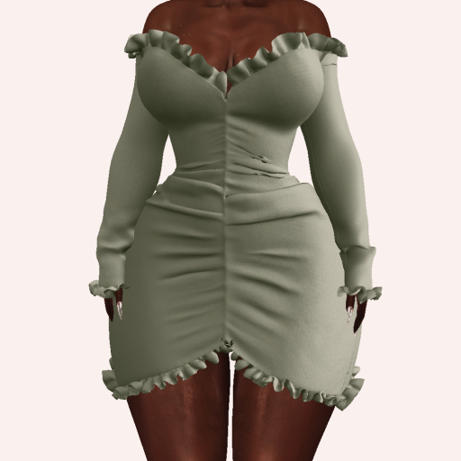 Moxy - Hazel Ruffle Dress ( Mineral )
