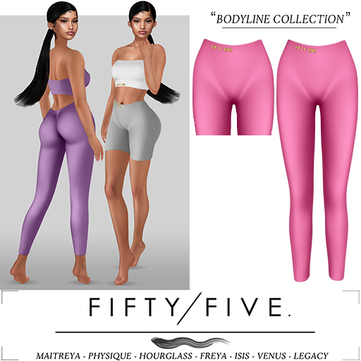 Fifty/Five. Bodyline Collection - Half Tights & Leggings / Fuchsia