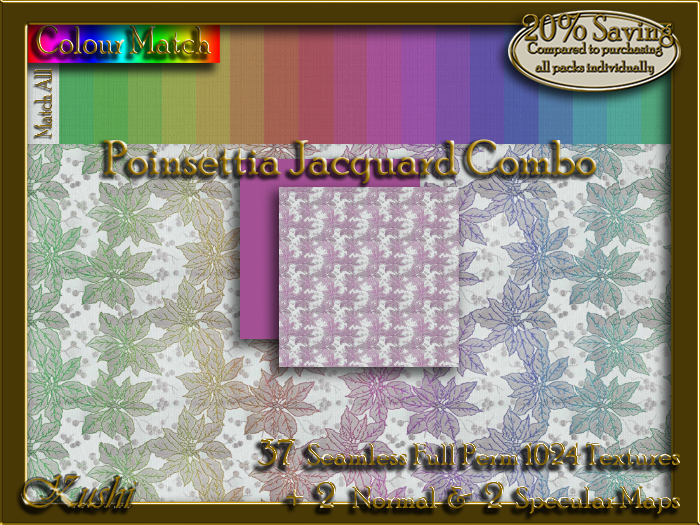 !Kushi! PoinsettiaJacquardCOMBO Textures -WearToUnpack