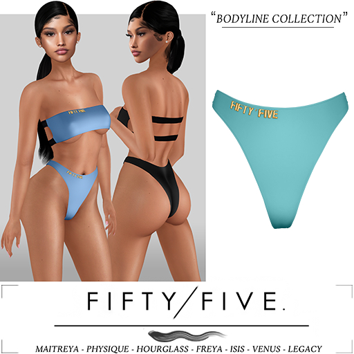 Fifty/Five. Bodyline Collection - Panties / Teal