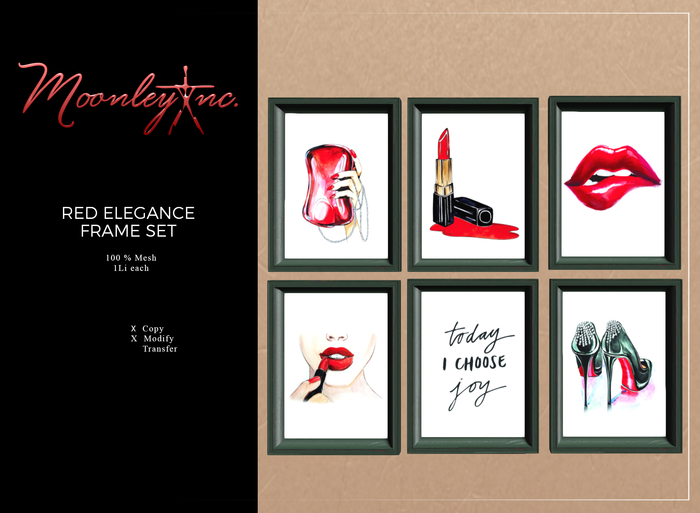 Moonley Inc. - Red Elegance Frame Set