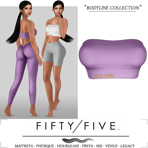 Fifty/Five. Bodyline Collection - Bandeau Top / Purple
