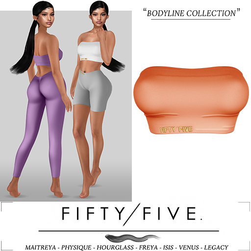 Fifty/Five. Bodyline Collection - Bandeau Top / Orange