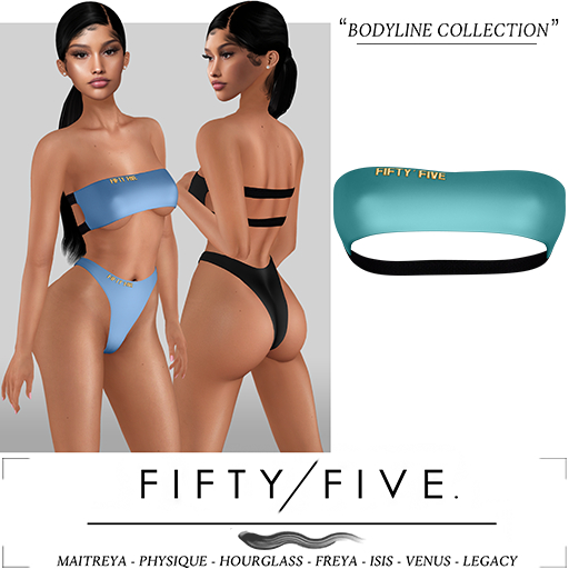 Fifty/Five. Bodyline Collection - Backstrap Bra / Teal