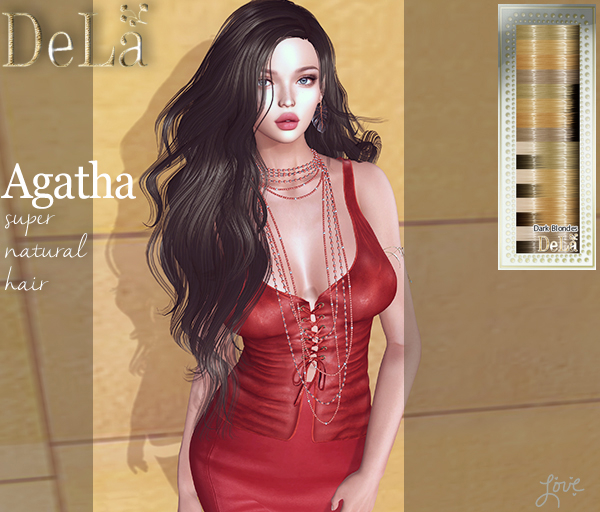 =DeLa*= Mesh Hair "Agathe" Dark Blondes