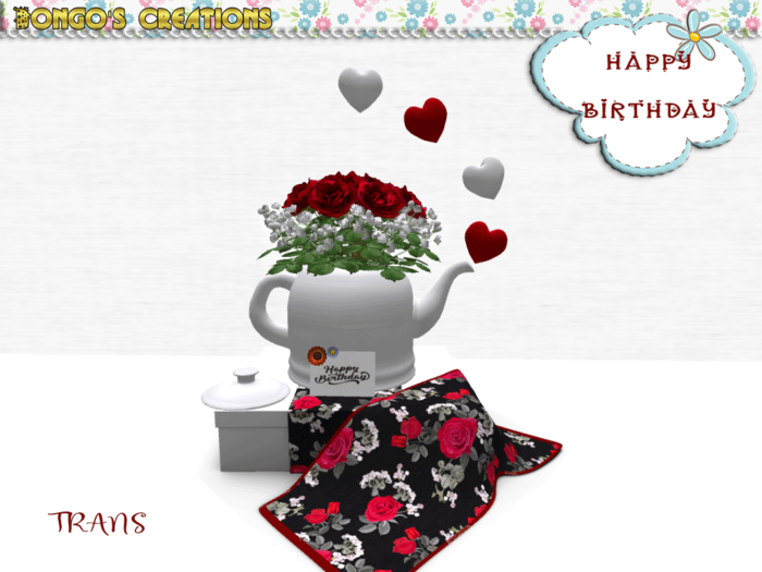 BMC945 - HAPPY BIRTHDAY - TEAPOT. PERFECT GIFT FOR SOMEONE'S BIRTHDAY.
