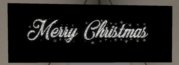 ::MM:: Merry Christmas  sign- Silver