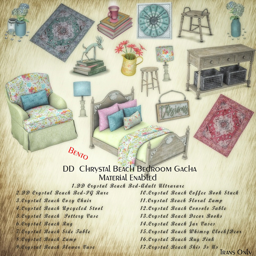 2.DD Crystal Beach Bed-PG RARE
