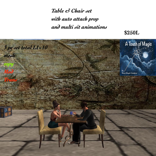 Table & chair set with animations-box