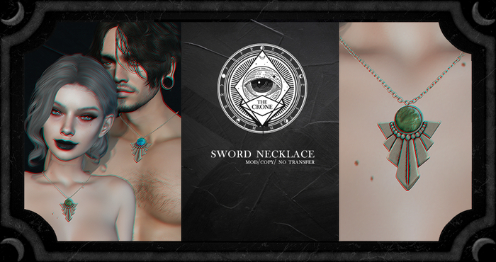 the crone . sword necklace {tiger's eye}