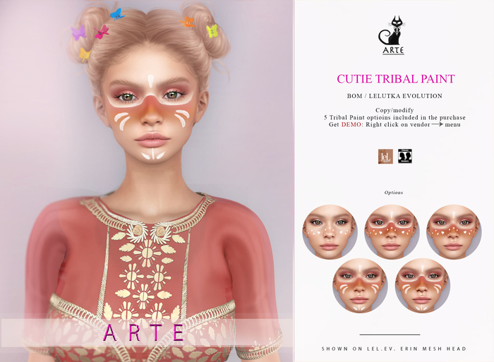 A R T E - Cutie Tribal Paint Tattoo
