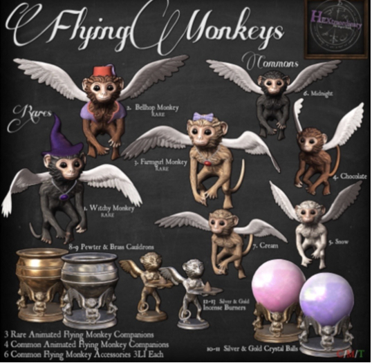 8. *HEXtraordinary* Brass Flying Monkey Cauldron