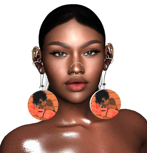 Black woman earring 4[ALL]