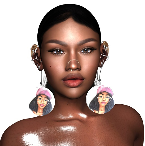 Black woman earring 5[ALL]