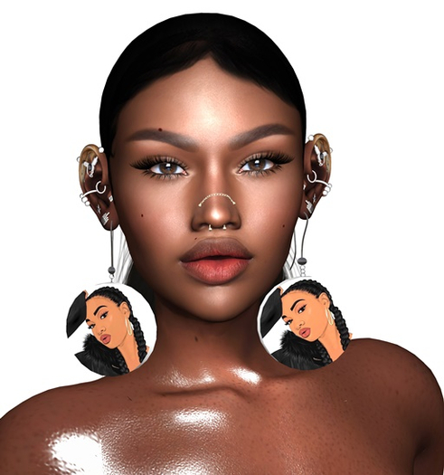 Black woman earring 6ALL]