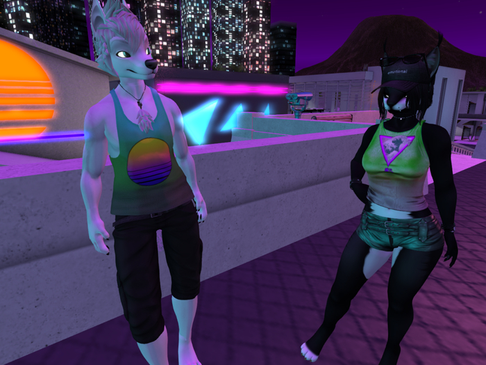 Synthwave Tank - Womens - Melon