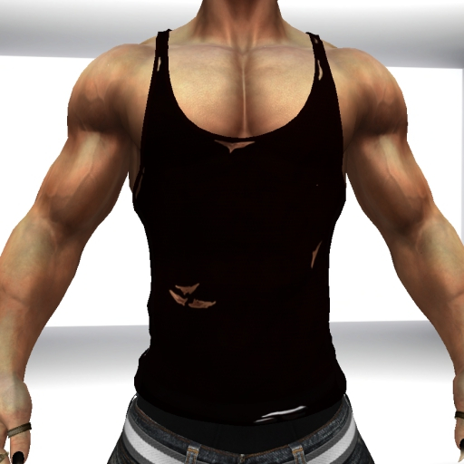 WL -Ripped Dark Tank Top Aesthetic