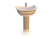 Victorian sculpted basin or sink - with wash hands animation :)