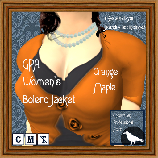 GPA Women's Bolero Jacket - Orange Maple (ADD to unpack)