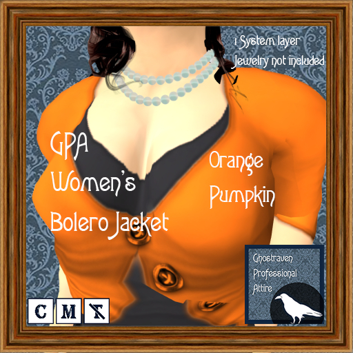 GPA Women's Bolero Jacket BOM - Orange Pumpkin