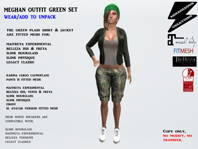 MEGHAN OUTFIT GREEN SET 200822