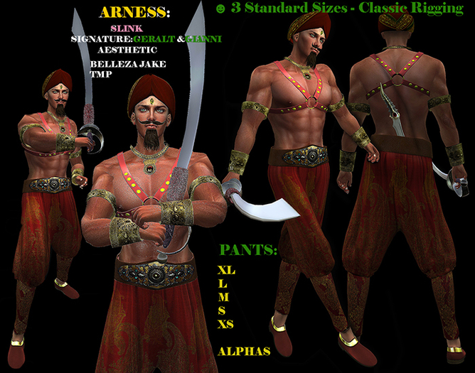 SULTAN-ARNESS=slink,aesth,bell,gianni,geralt,tmp-PANTS 5S