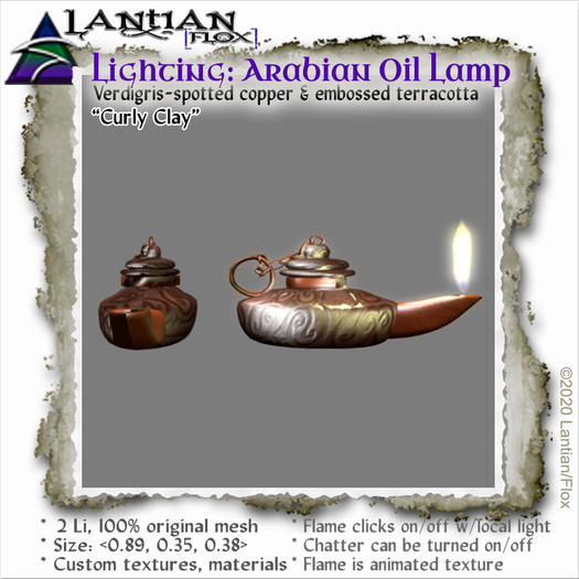 ~L/Fx~Mesh Arabian Oil Lamp - Curly Clay v.5 MCtbox