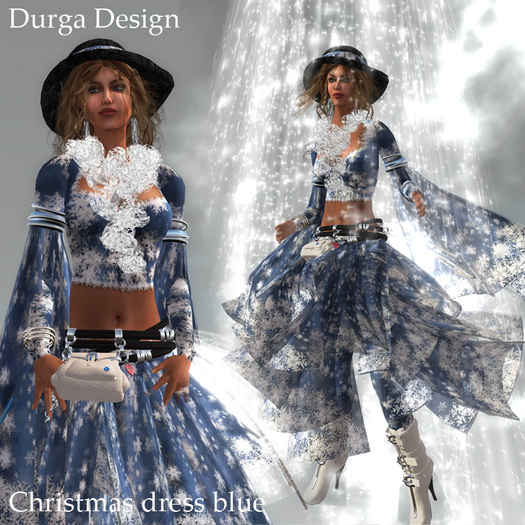 CHRISTMAS DRESS BLUE BOX, Durga Design