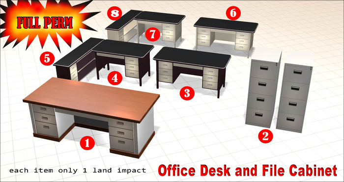 FULL PERM Old Office Furniture ,Desk file cabinet only 1 LI