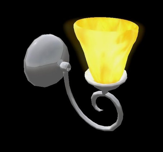 Victorian Lamp 2 Prims (wall) by Rita Munro