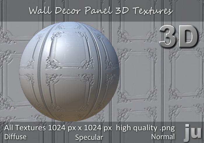 JU Wall Decor Panel 3D Textures Full Perm