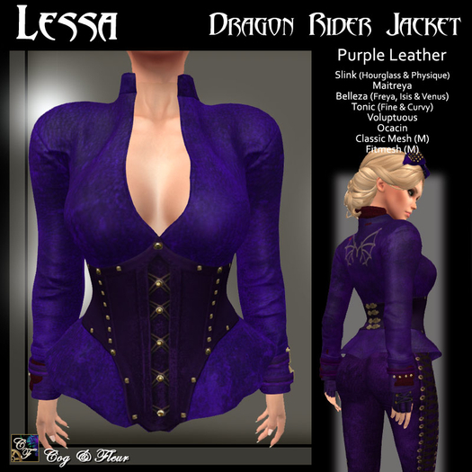 C&F Lessa Dragon Rider Separates - Jacket  - PURPLE 