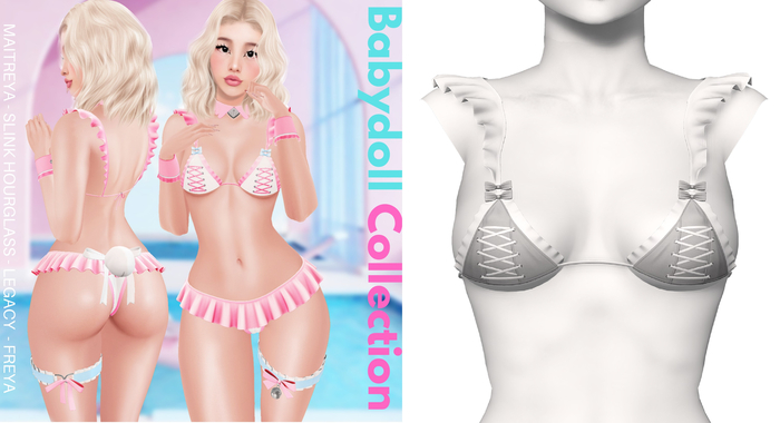 Rebelpill - Babydoll Collection Bra Light Grey
