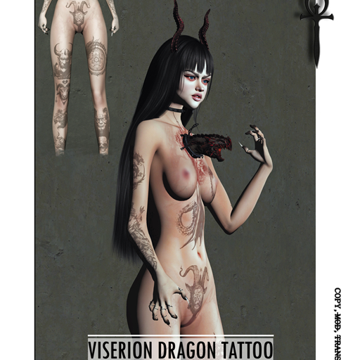 NUMB - Viserion Dragon tattoo - Fatpack