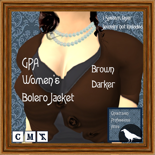 GPA Women's Bolero Jacket BOM - Brown Darker