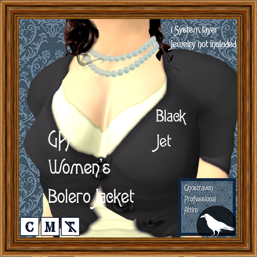 GPA Women's Bolero Jacket - Black Jet (ADD to unpack)
