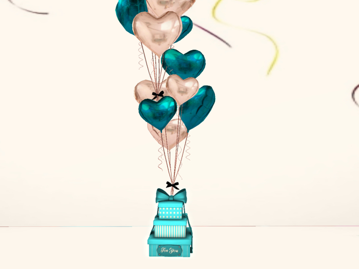 [AE] Party Bundle- Gift Boxes & Balloons Teal