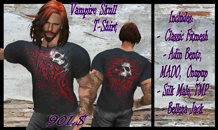 Vampire Skull T-shirt / R.D.