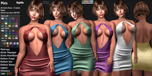 R.F. - Mala Halter Neck (Reptile)  Dress With hud 20 colors 