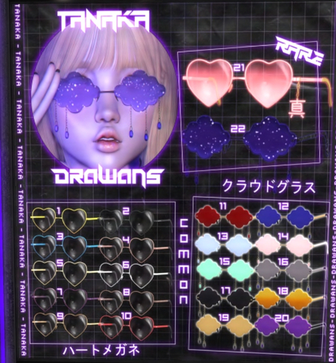 [TNK/DRW] CLOUD GLASSES - PURPLE   #20