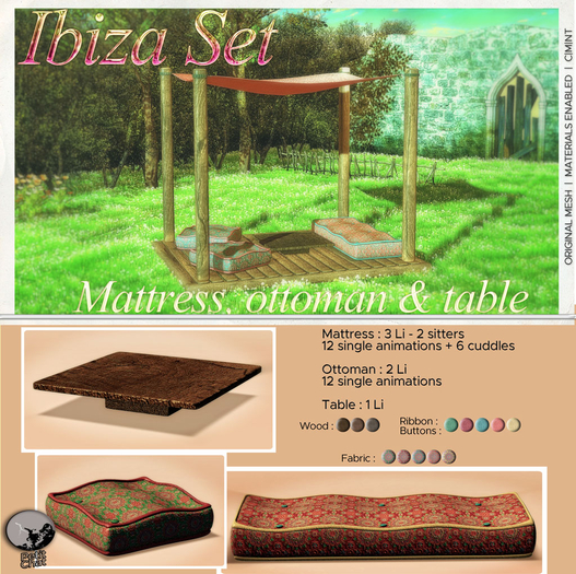 *PC* Ibiza Mattress, ottoman & table