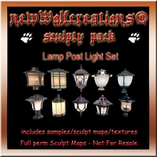 Sculpted Lamppost Set