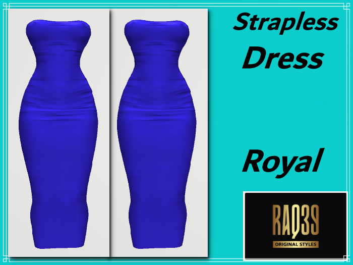 [R39] Strapless Dress Royal