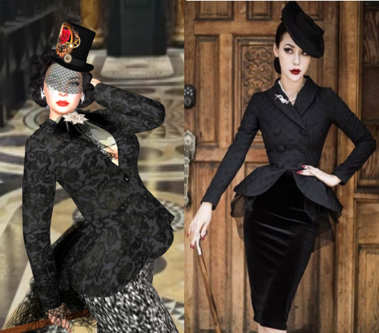 Adl Alta Moda  Lady In Black - Retro