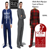 Slink Physique Male 5 pair of Onesie Pajamas-Box
